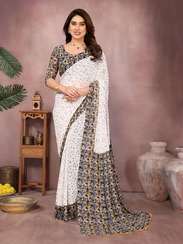 Floral_Print_Daily_Wear_Georgette_Saree��(White,_Grey)