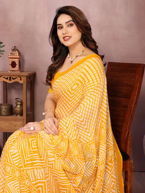 Printed_Daily_Wear_Georgette_Saree��Yellow)