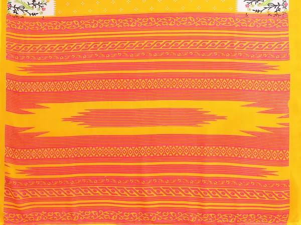 Animal_Print_Georgette_Saree_(Yellow)