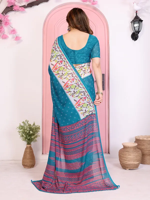 Animal_Print_Georgette_Saree_(Rama)