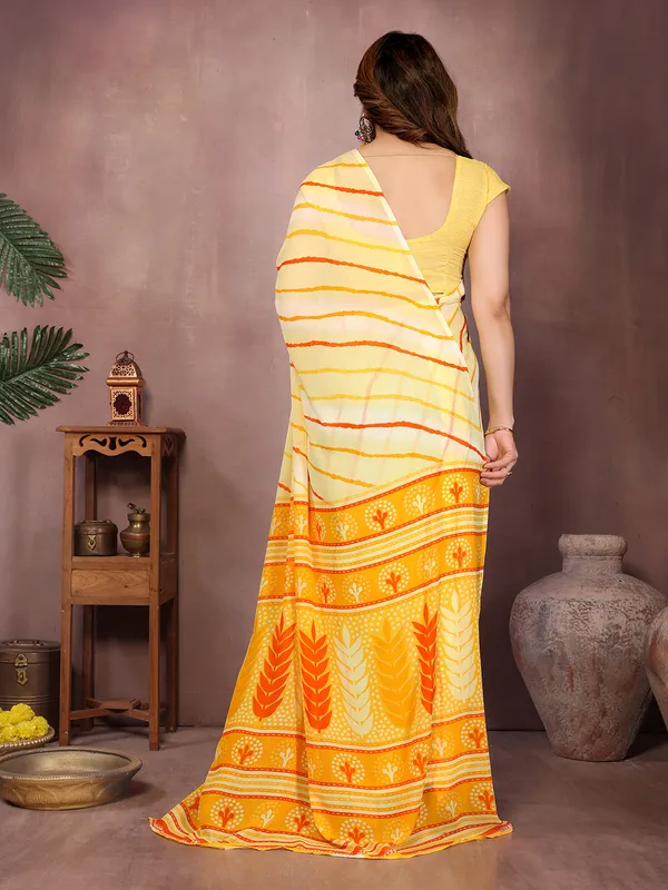 Laheria_Print_Georgette_Saree_(Yellow)