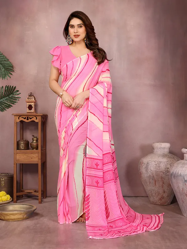 Laheria_Print_Georgette_Saree_(PInk)