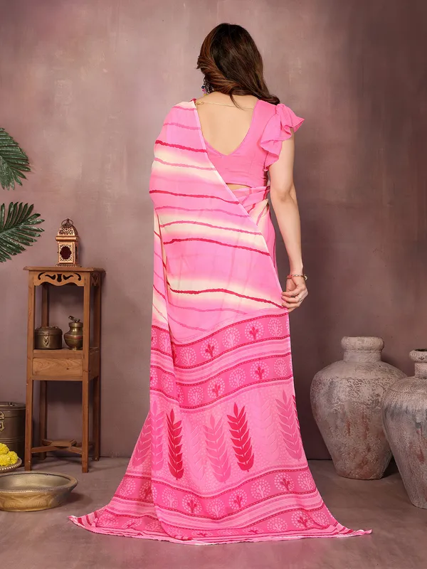 Laheria_Print_Georgette_Saree_(PInk)