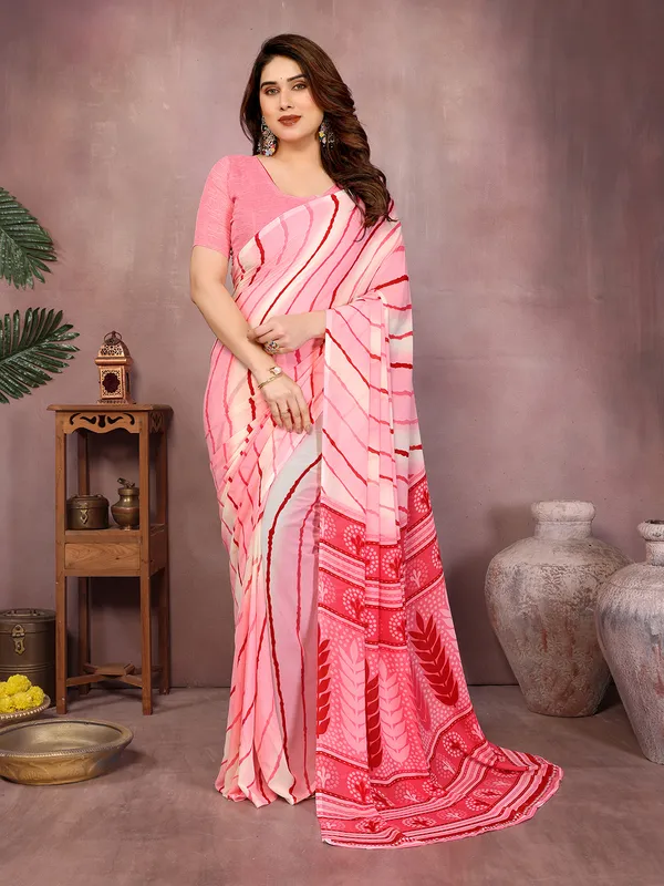 Laheria_Print_Georgette_Saree_(Tometo)