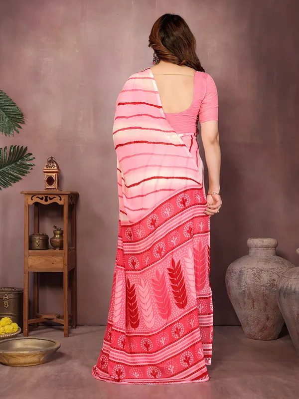 Laheria_Print_Georgette_Saree_(Tometo)
