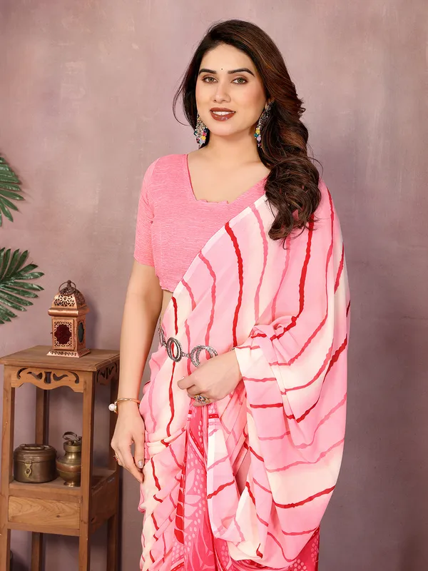 Laheria_Print_Georgette_Saree_(Tometo)