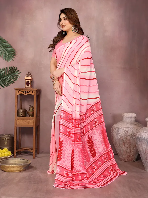 Laheria_Print_Georgette_Saree_(Tometo)