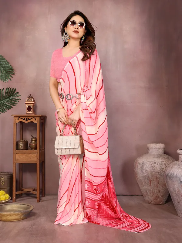 Laheria_Print_Georgette_Saree_(Tometo)