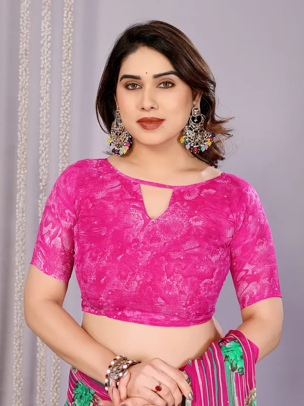 Floral_Print_Daily_Wear_Georgette_Saree��(PInk)