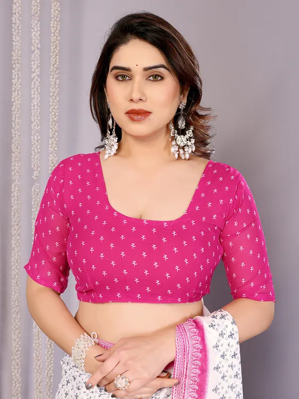 Floral_Print_Daily_Wear_Georgette_Saree��(Pink)