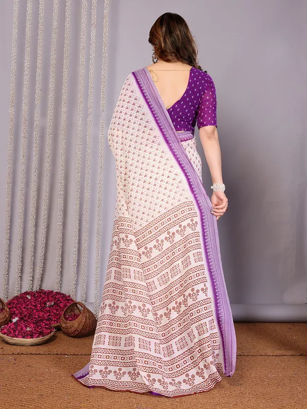 Floral_Print_Daily_Wear_Georgette_Saree��(Purple)