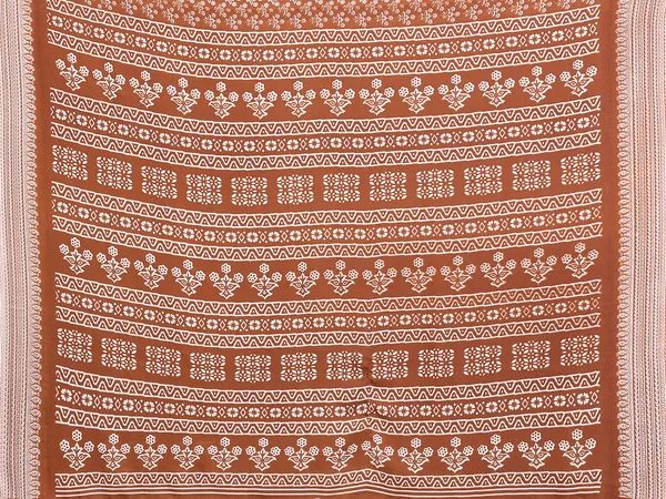 Floral_Print_Daily_Wear_Georgette_Saree_(Brown)