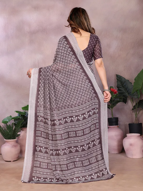 Floral_Print_Daily_Wear_Georgette_Saree_(Purple)