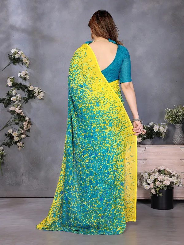 Geometric_Print_Georgette_saree_With_Unstitched_Blouse_Piece_(Blue)