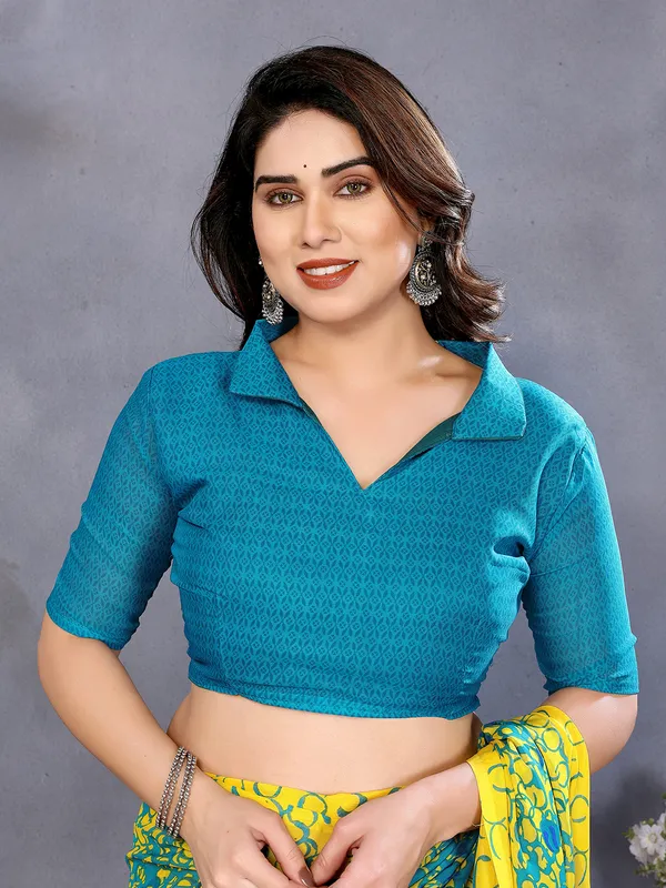 Geometric_Print_Georgette_saree_With_Unstitched_Blouse_Piece_(Blue)