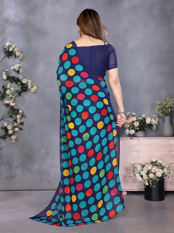 Geometric_Print_Georgette_saree_With_Unstitched_Blouse_Piece_(Blue)