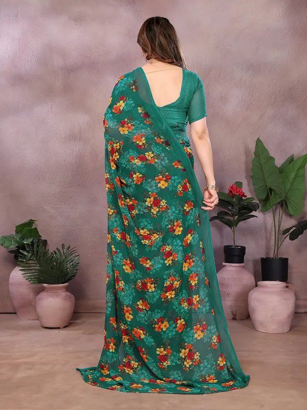Floral_Print_Georgette_saree_With_Unstitched_Blouse_Piece_(Rama)