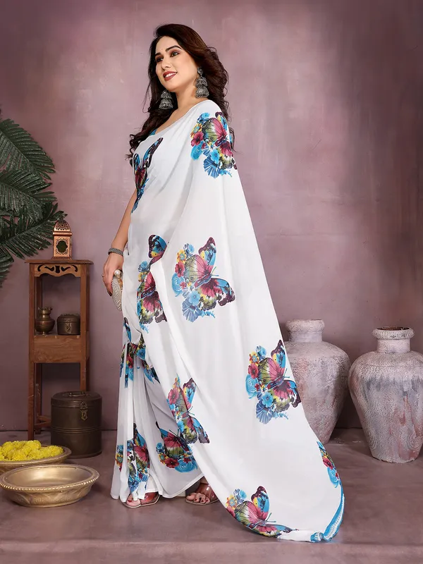 Printed_Georgette_saree_With_Unstitched_Blouse_Piece_(Blue)