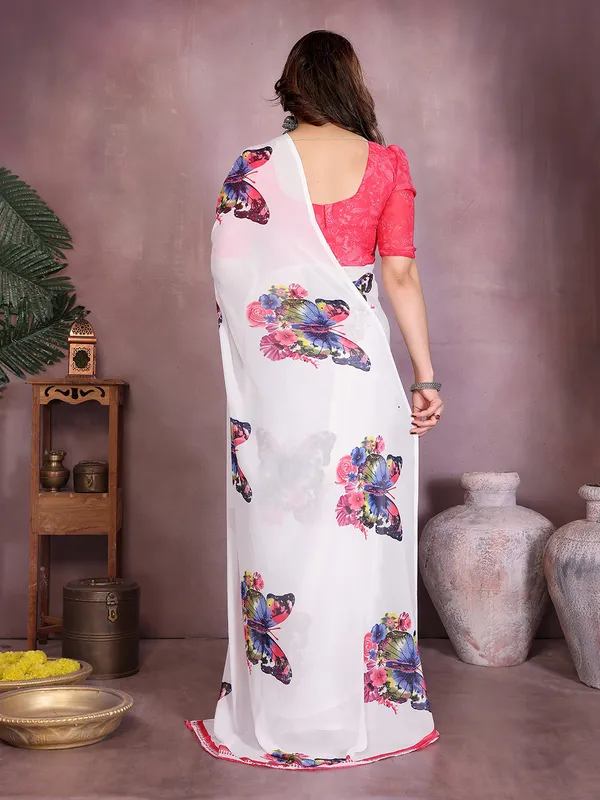 Printed_Georgette_saree_With_Unstitched_Blouse_Piece_(Pink)