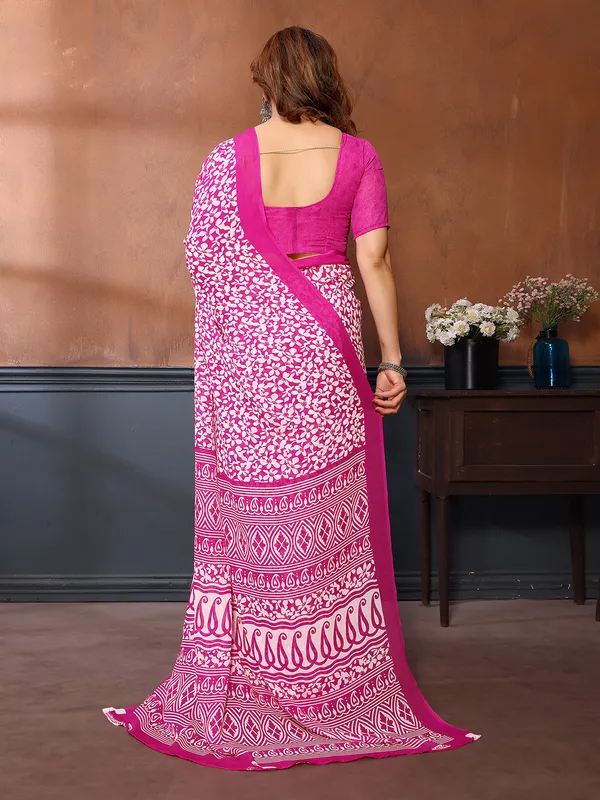 Printed_Georgette_Saree_With_UnStitched_Blouse_Piece_(PINK)