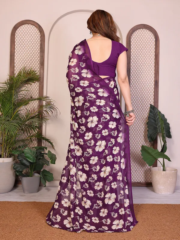 Printed_Georgette_Saree_With_UnStitched_Blouse_Piece_(PURPLE)