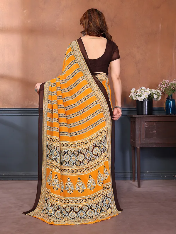 Printed_Georgette_Saree_With_UnStitched_Blouse_Piece_(YELLOW)