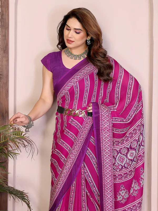 Printed_Georgette_Saree_With_UnStitched_Blouse_Piece_(PINK)