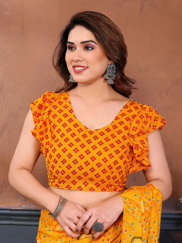 Printed_Georgette_Saree_With_UnStitched_Blouse_Piece_(YELLOW)
