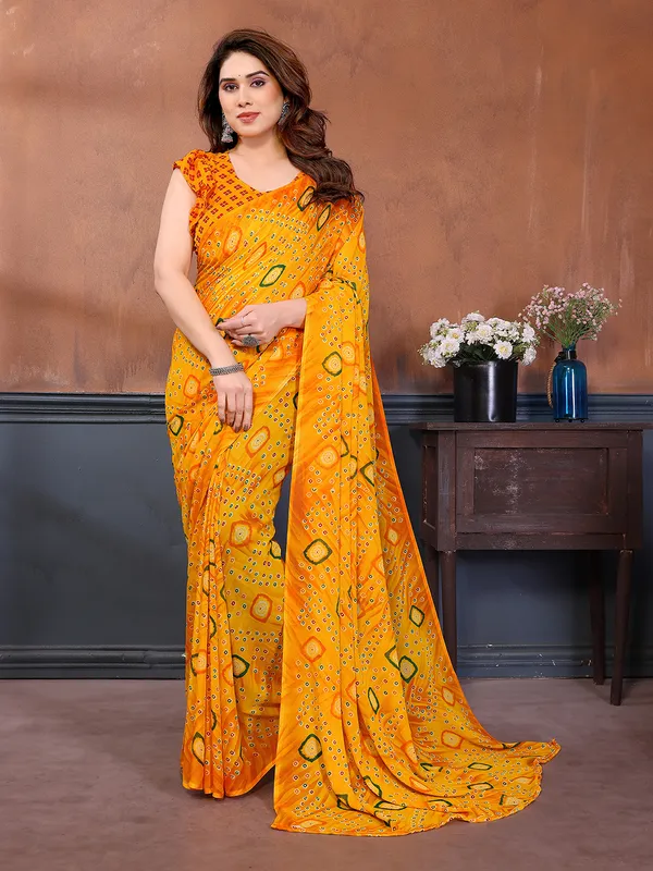 Printed_Georgette_Saree_With_UnStitched_Blouse_Piece_(YELLOW)