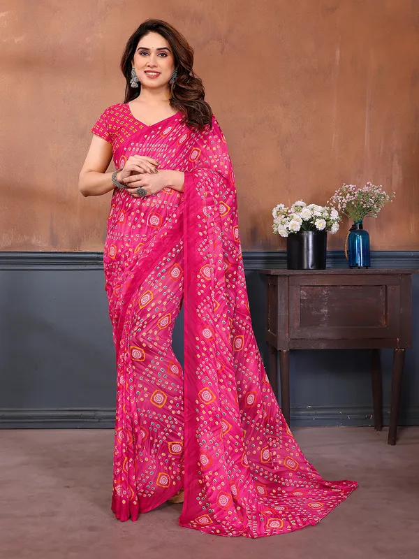 Printed_Georgette_Saree_With_UnStitched_Blouse_Piece_(PINK)