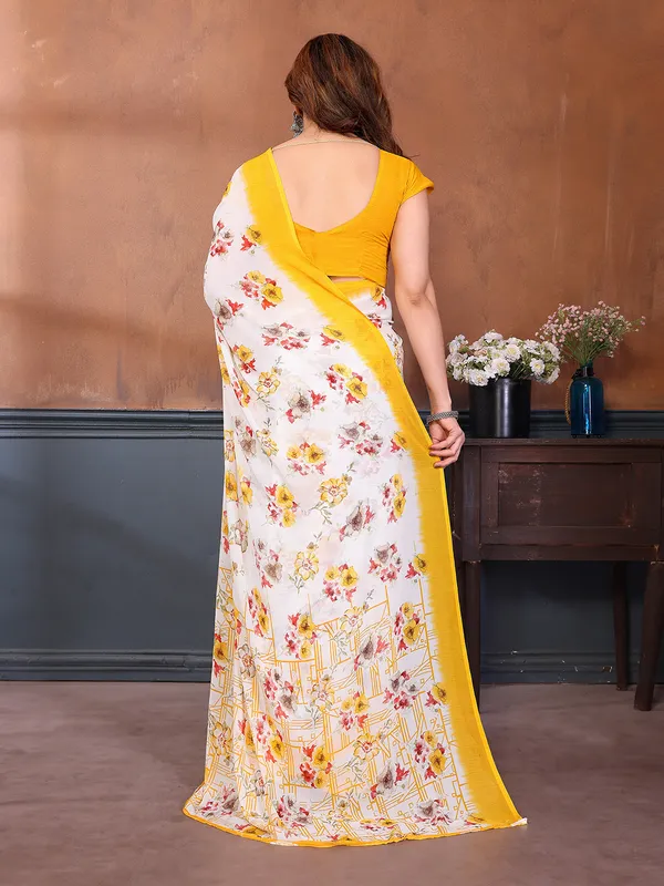 Printed_Georgette_Saree_With_UnStitched_Blouse_Piece_(YELLOW)