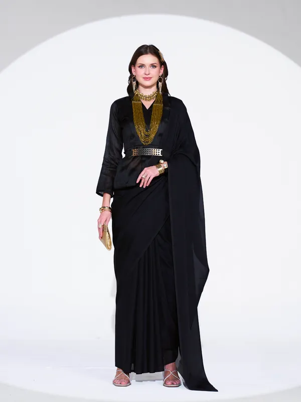 Elegant_Solid_Chiffon_Plain_Dyed_Saree