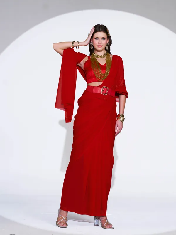 Elegant_Solid_Chiffon_Plain_Dyed_Saree