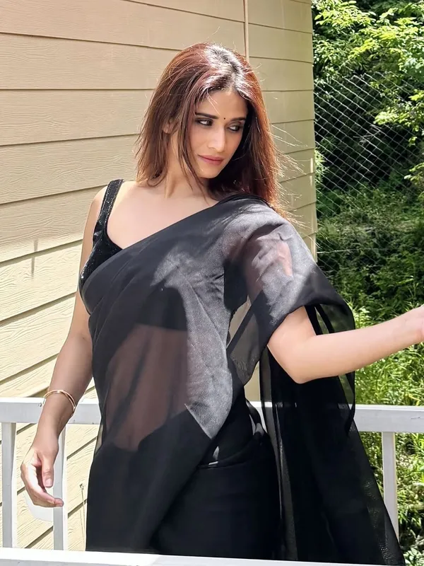 Elegant_Solid_Chiffon_Plain_Dyed_Saree_With_Unstitched_Blouse_Piece