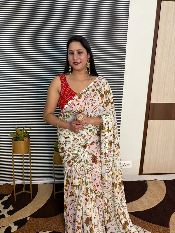 Printed_Daily_Wear_Georgette_Saree_With_Unstitched_Blouse_Piece