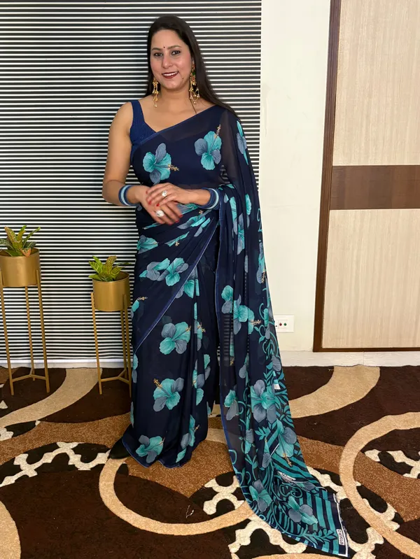 Printed_Daily_Wear_Georgette_Saree_With_Unstitched_Blouse_Piece