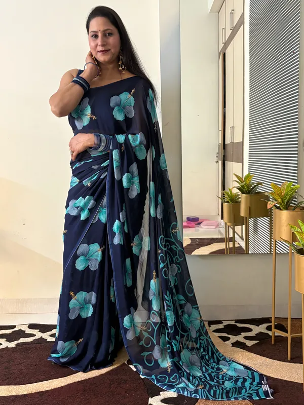 Printed_Daily_Wear_Georgette_Saree_With_Unstitched_Blouse_Piece