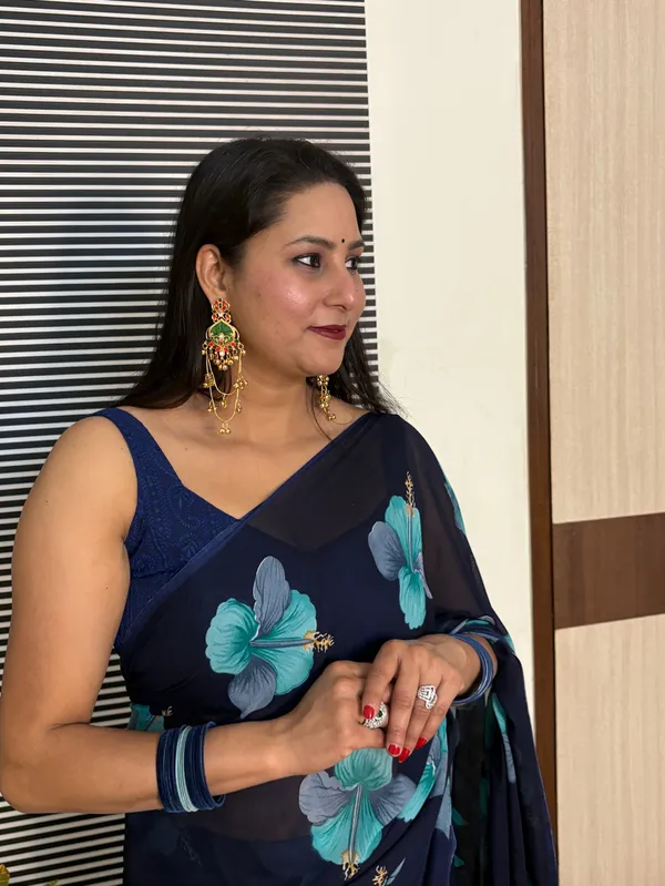Printed_Daily_Wear_Georgette_Saree_With_Unstitched_Blouse_Piece