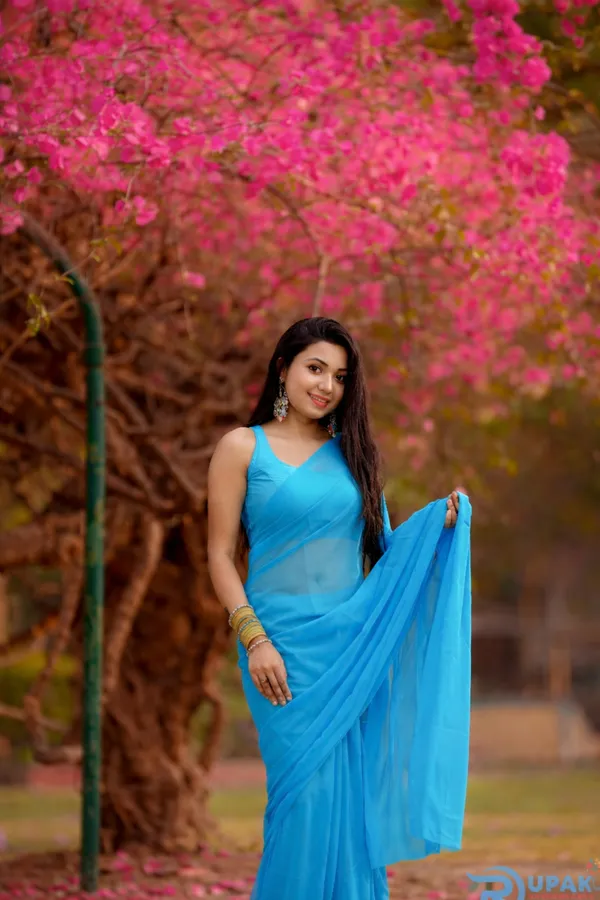 Plain_Dyed_Daily_Wear_Georgette_Saree_With_Unstitched_Blouse_Piece