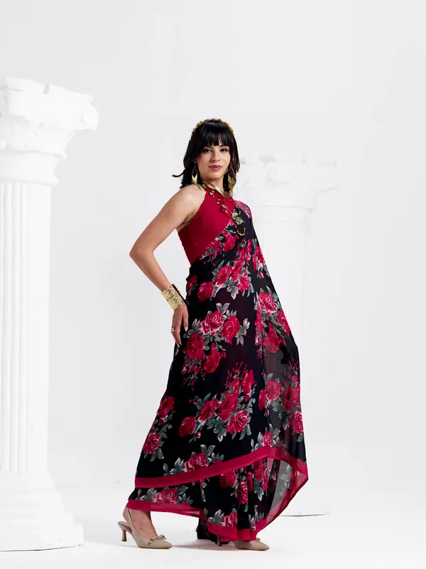 Women's_Stylish_Printed_Georgette_Saree_with_Matching_Unstitched_Blouse_Piece