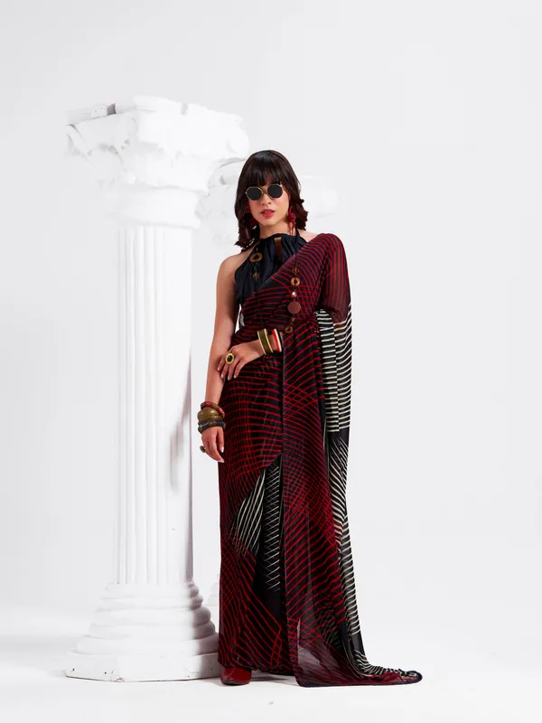 Women's_Stylish_Printed_Georgette_Saree_with_Matching_Unstitched_Blouse_Piece