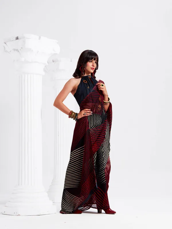 Women's_Stylish_Printed_Georgette_Saree_with_Matching_Unstitched_Blouse_Piece