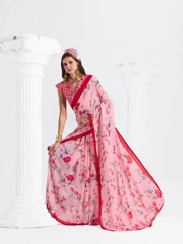 Women's_Stylish_Printed_Georgette_Saree_with_Matching_Unstitched_Blouse_Piece