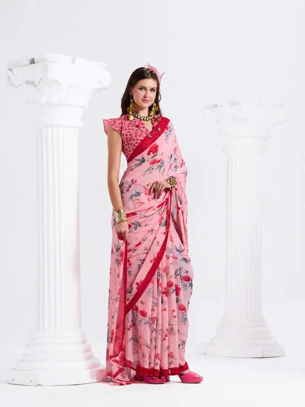 Women's_Stylish_Printed_Georgette_Saree_with_Matching_Unstitched_Blouse_Piece