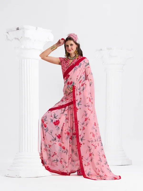 Women's_Stylish_Printed_Georgette_Saree_with_Matching_Unstitched_Blouse_Piece