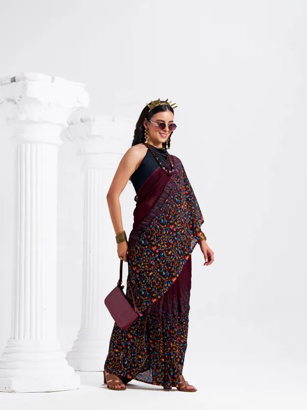 Women's_Stylish_Printed_Georgette_Saree_with_Matching_Unstitched_Blouse_Piece