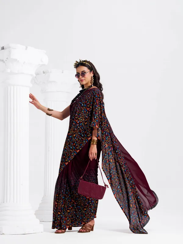 Women's_Stylish_Printed_Georgette_Saree_with_Matching_Unstitched_Blouse_Piece