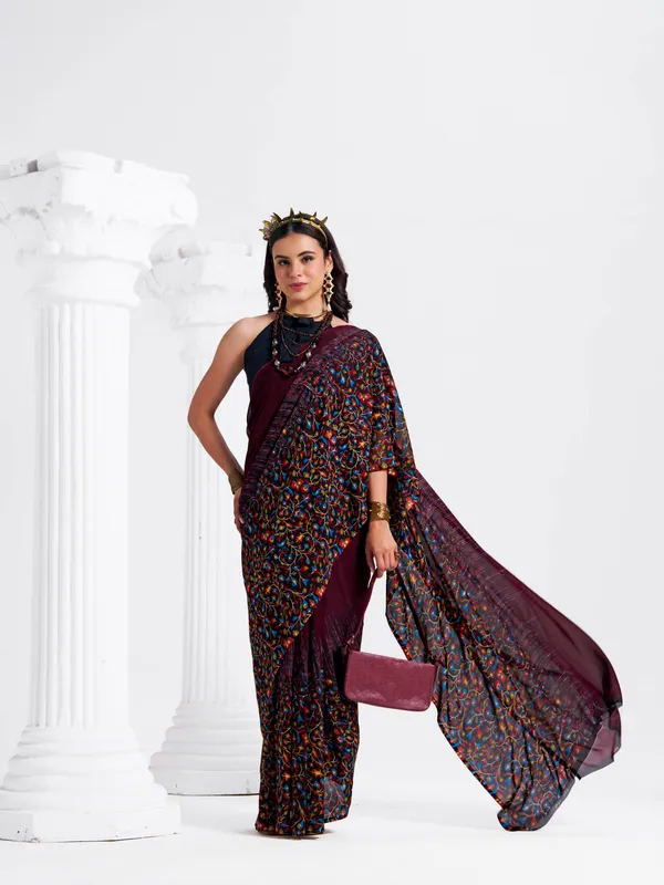 Women's_Stylish_Printed_Georgette_Saree_with_Matching_Unstitched_Blouse_Piece