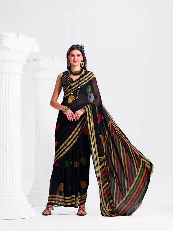 Women's_Stylish_Printed_Georgette_Saree_with_Matching_Unstitched_Blouse_Piece