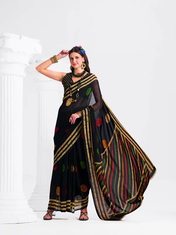 Women's_Stylish_Printed_Georgette_Saree_with_Matching_Unstitched_Blouse_Piece